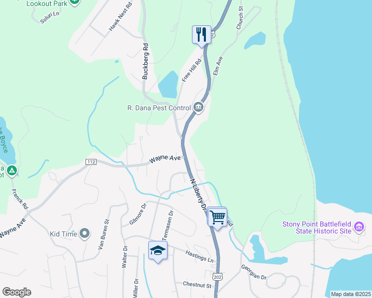 map of restaurants, bars, coffee shops, grocery stores, and more near 236 North Liberty Drive in Tomkins Cove