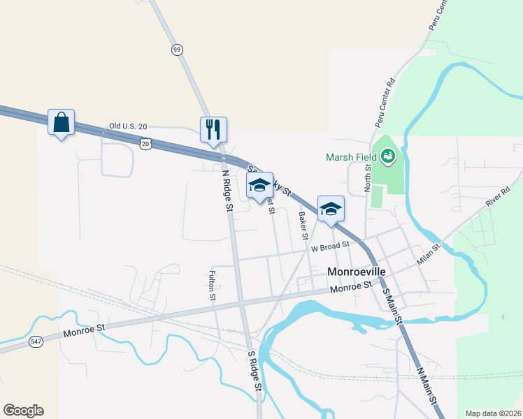 map of restaurants, bars, coffee shops, grocery stores, and more near 141-199 West Street in Monroeville