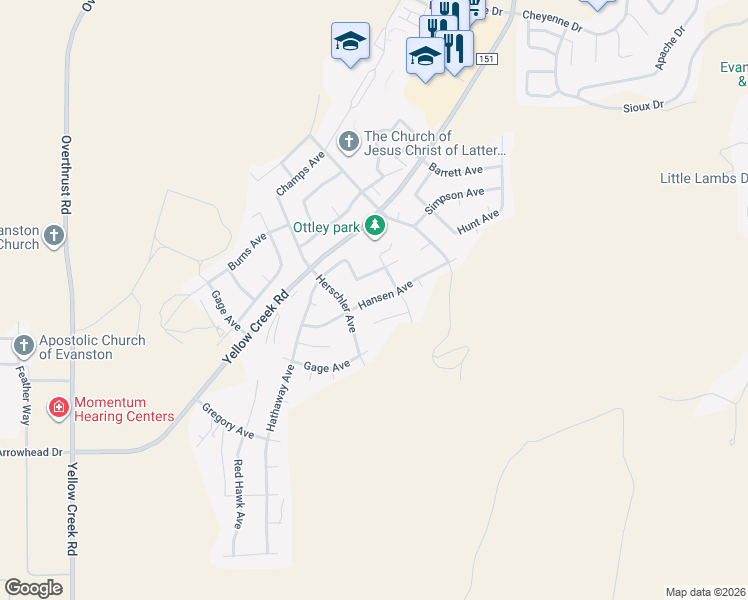 map of restaurants, bars, coffee shops, grocery stores, and more near 331 Hansen Avenue in Evanston