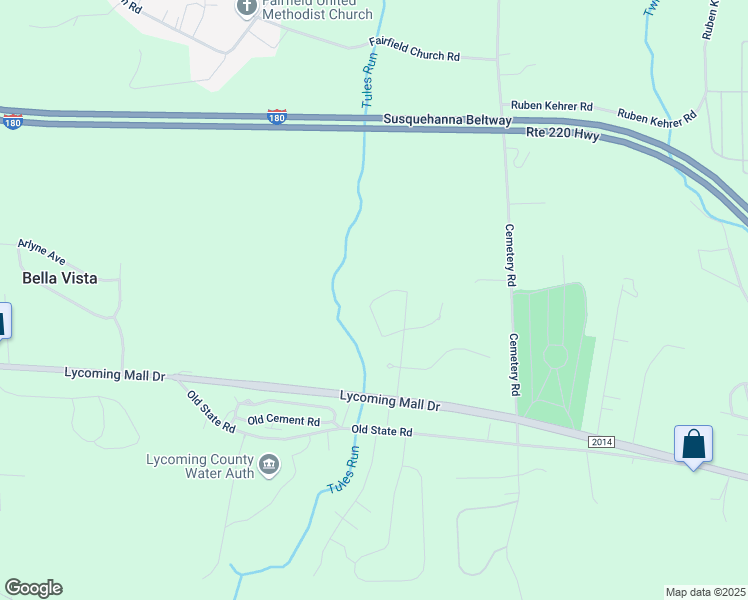 map of restaurants, bars, coffee shops, grocery stores, and more near 194 Hampton Way in Montoursville
