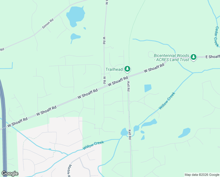 map of restaurants, bars, coffee shops, grocery stores, and more near 501 West Shoaff Road in Huntertown
