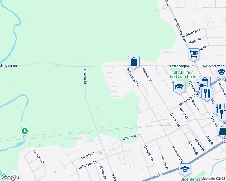 map of restaurants, bars, coffee shops, grocery stores, and more near 5 5th Street in Norwalk