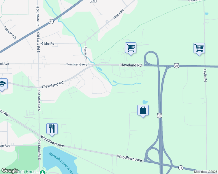 map of restaurants, bars, coffee shops, grocery stores, and more near 21 Whitefield Boulevard in Norwalk