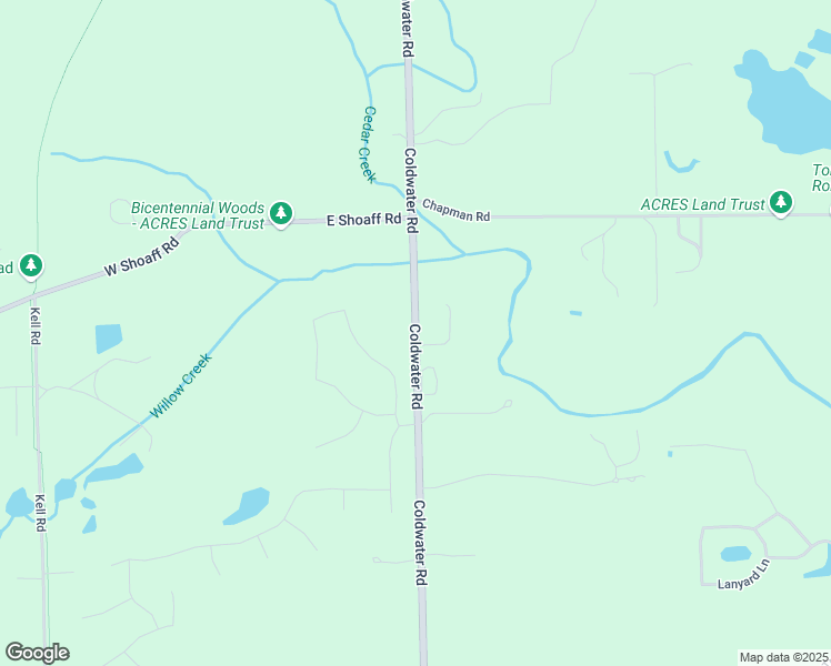 map of restaurants, bars, coffee shops, grocery stores, and more near 17669 Coldwater Road in Fort Wayne