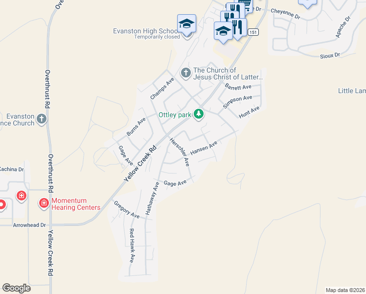 map of restaurants, bars, coffee shops, grocery stores, and more near 414-418 Herschler Avenue in Evanston