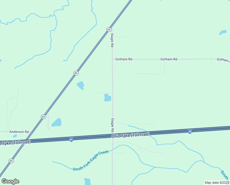 map of restaurants, bars, coffee shops, grocery stores, and more near 9268 Slagle Road in Garrettsville