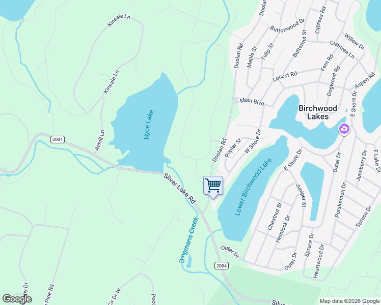 map of restaurants, bars, coffee shops, grocery stores, and more near 29 Meath Ln in Dingmans Ferry