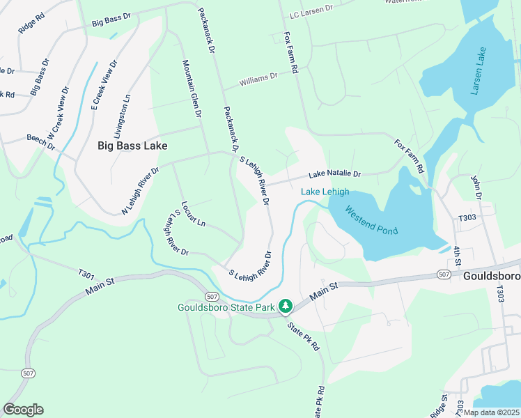 map of restaurants, bars, coffee shops, grocery stores, and more near 401 Packanack Drive in Lackawanna County
