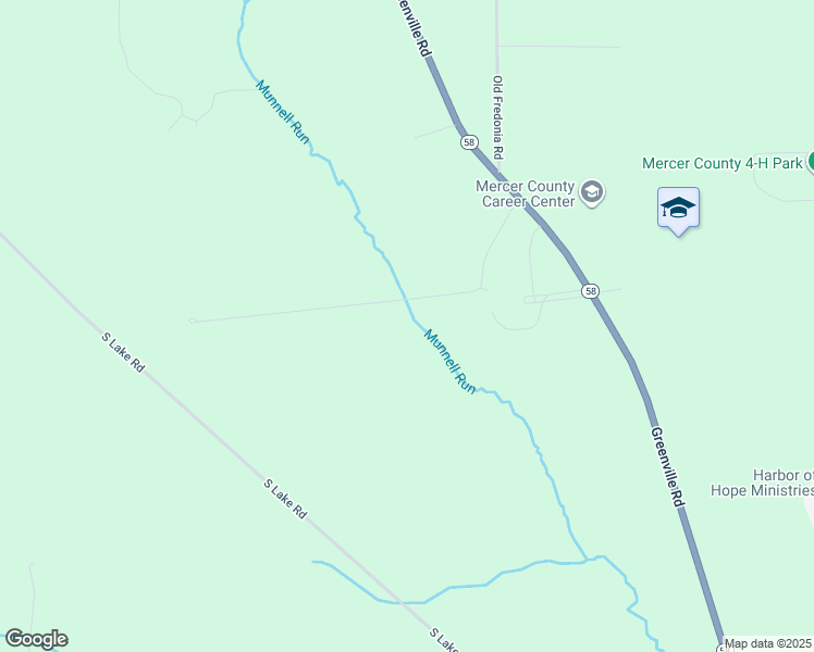 map of restaurants, bars, coffee shops, grocery stores, and more near 745 Greenville Road in Mercer