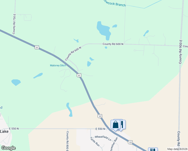 map of restaurants, bars, coffee shops, grocery stores, and more near 8123 U.S. 33 in Churubusco