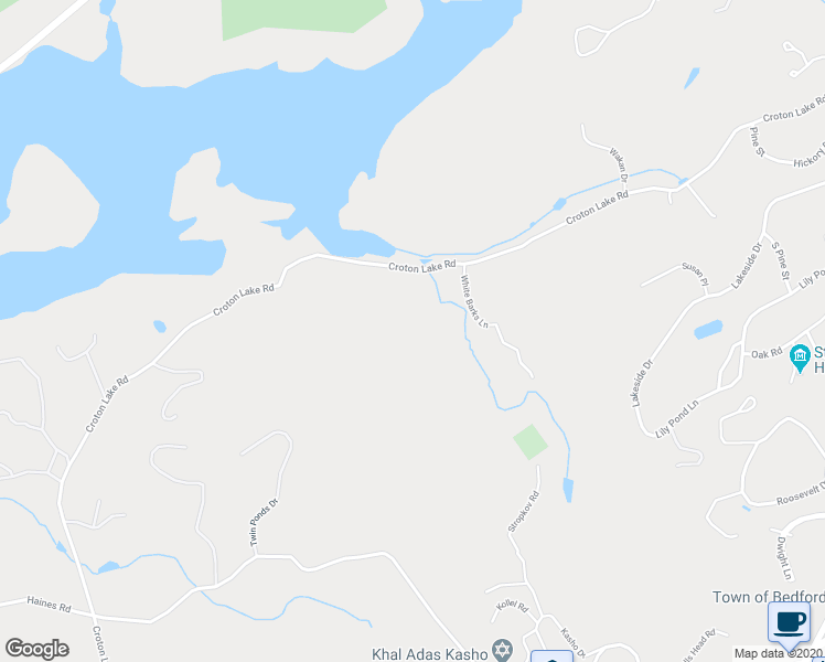 map of restaurants, bars, coffee shops, grocery stores, and more near 242 Croton Lake Road in Katonah