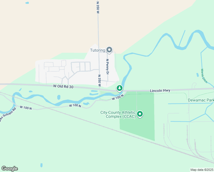 map of restaurants, bars, coffee shops, grocery stores, and more near 3441 West Warren Drive in Warsaw