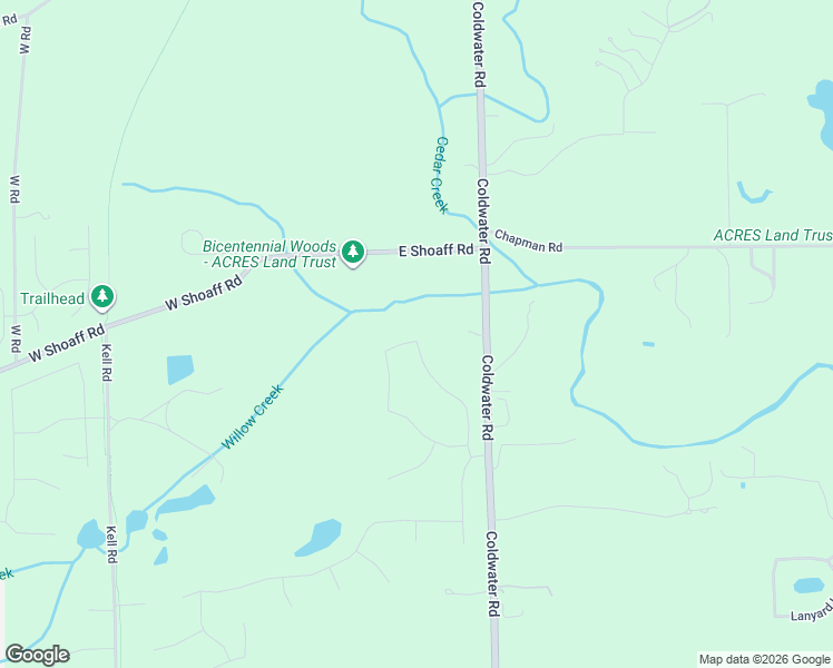 map of restaurants, bars, coffee shops, grocery stores, and more near 591 Outline Trail in Huntertown