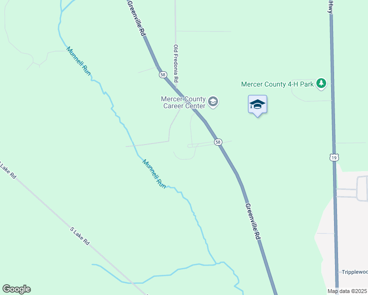 map of restaurants, bars, coffee shops, grocery stores, and more near 745 Greenville Road in Mercer
