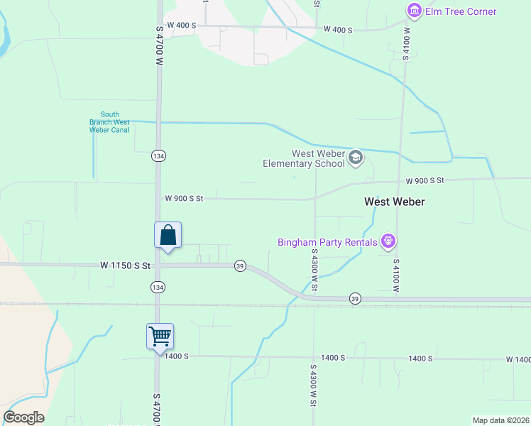 map of restaurants, bars, coffee shops, grocery stores, and more near 4517 West 900 South Street in Ogden