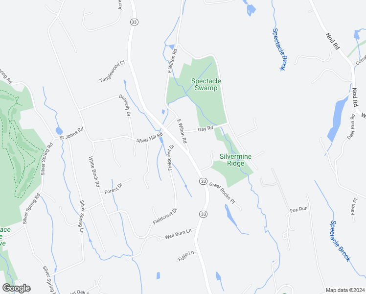 map of restaurants, bars, coffee shops, grocery stores, and more near 17 Wilton Road East in Ridgefield