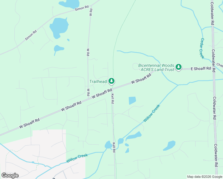map of restaurants, bars, coffee shops, grocery stores, and more near 501 West Shoaff Road in Huntertown