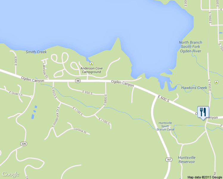 map of restaurants, bars, coffee shops, grocery stores, and more near 932 S 6800 E in Huntsville