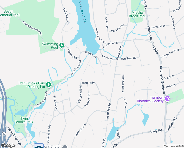 map of restaurants, bars, coffee shops, grocery stores, and more near 24 Woodhill Road in Trumbull