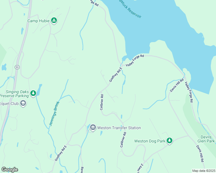 map of restaurants, bars, coffee shops, grocery stores, and more near 273 Godfrey Road East in Weston
