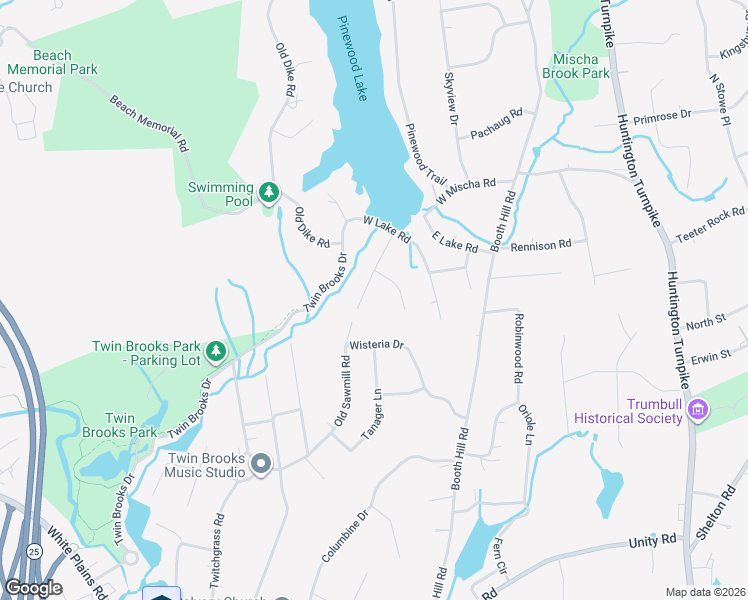 map of restaurants, bars, coffee shops, grocery stores, and more near 34 Old Sawmill Road in Trumbull