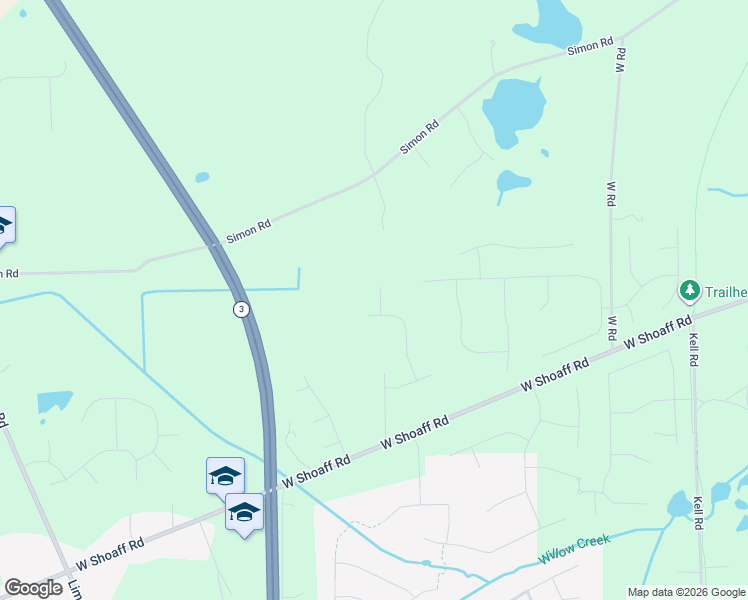 map of restaurants, bars, coffee shops, grocery stores, and more near 1424 West Shoaff Road in Huntertown