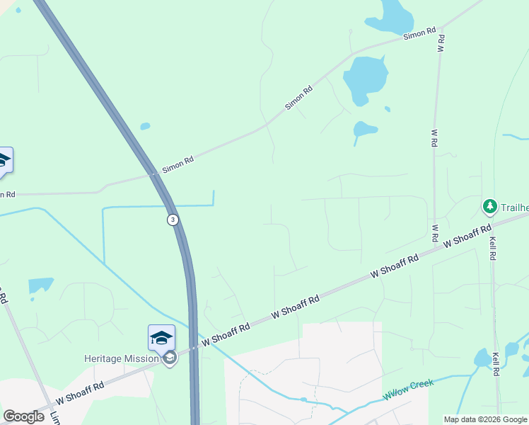 map of restaurants, bars, coffee shops, grocery stores, and more near 1424 West Shoaff Road in Huntertown