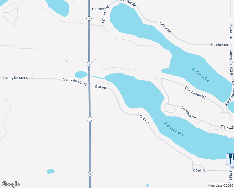 map of restaurants, bars, coffee shops, grocery stores, and more near 1500-1740 East Bair Road in Columbia City