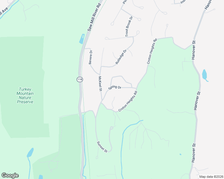 map of restaurants, bars, coffee shops, grocery stores, and more near 485 Spring Drive in Yorktown Heights