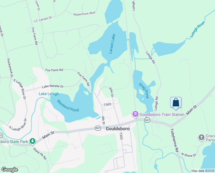 map of restaurants, bars, coffee shops, grocery stores, and more near in Wayne County