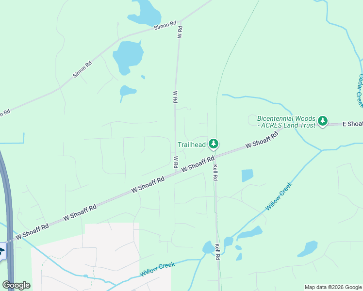 map of restaurants, bars, coffee shops, grocery stores, and more near 807 Cascata Trail in Huntertown