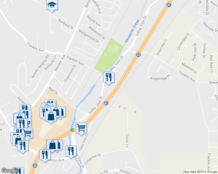 map of restaurants, bars, coffee shops, grocery stores, and more near 928 Valley View Drive in Council Bluffs