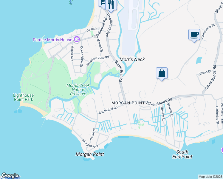 map of restaurants, bars, coffee shops, grocery stores, and more near 25 Stoddard Road in East Haven