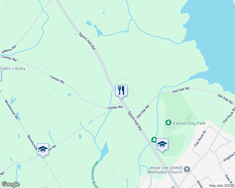 map of restaurants, bars, coffee shops, grocery stores, and more near 451 Sport Hill Road in Easton