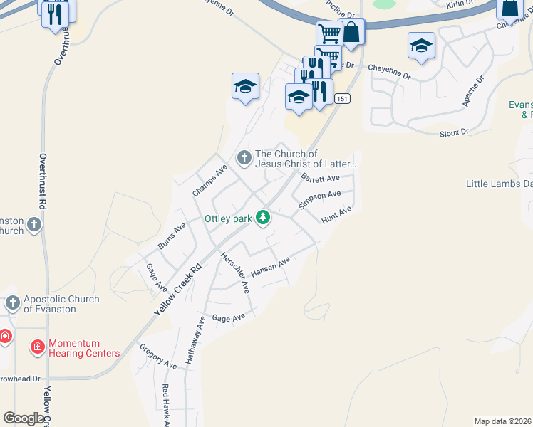 map of restaurants, bars, coffee shops, grocery stores, and more near 172 Morgan Circle in Evanston