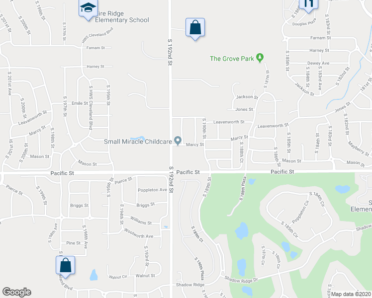 map of restaurants, bars, coffee shops, grocery stores, and more near 19165 Marcy Street in Omaha