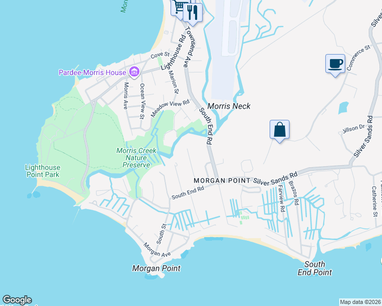 map of restaurants, bars, coffee shops, grocery stores, and more near 25 Stoddard Road in East Haven