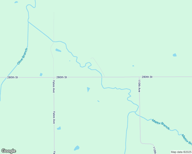 map of restaurants, bars, coffee shops, grocery stores, and more near 280th Street in Hedrick