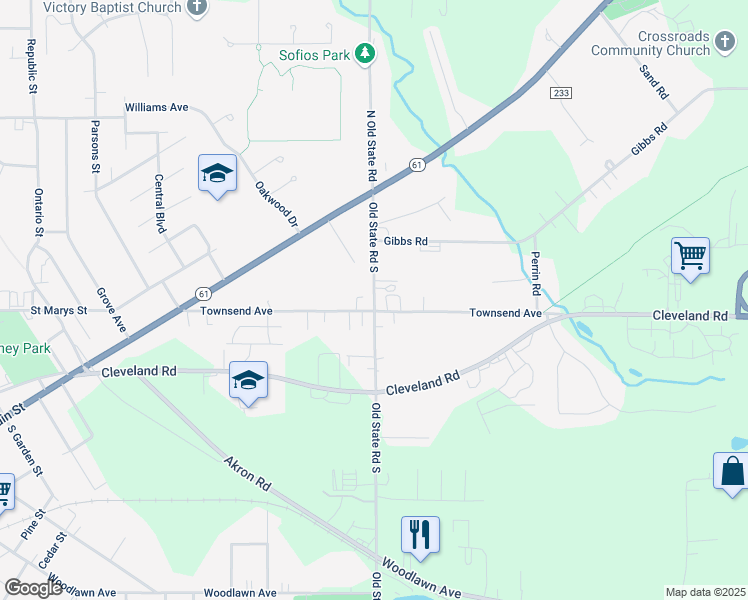 map of restaurants, bars, coffee shops, grocery stores, and more near 75 Townsend Avenue in Norwalk