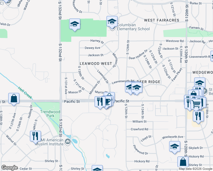 map of restaurants, bars, coffee shops, grocery stores, and more near 812 Leawood Drive in Omaha