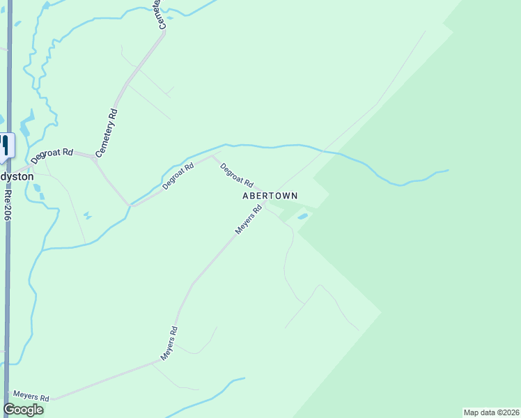 map of restaurants, bars, coffee shops, grocery stores, and more near 40 Meyers Road in Sandyston