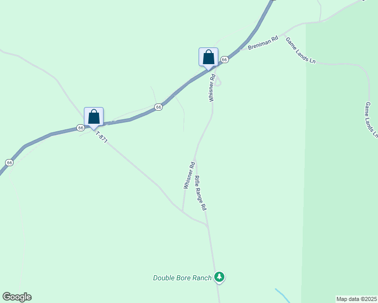 map of restaurants, bars, coffee shops, grocery stores, and more near 247 Whisner Road in Shippenville