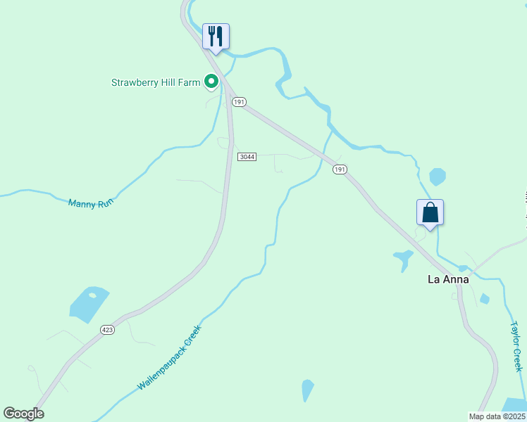 map of restaurants, bars, coffee shops, grocery stores, and more near 746 Carlton Road in Tobyhanna
