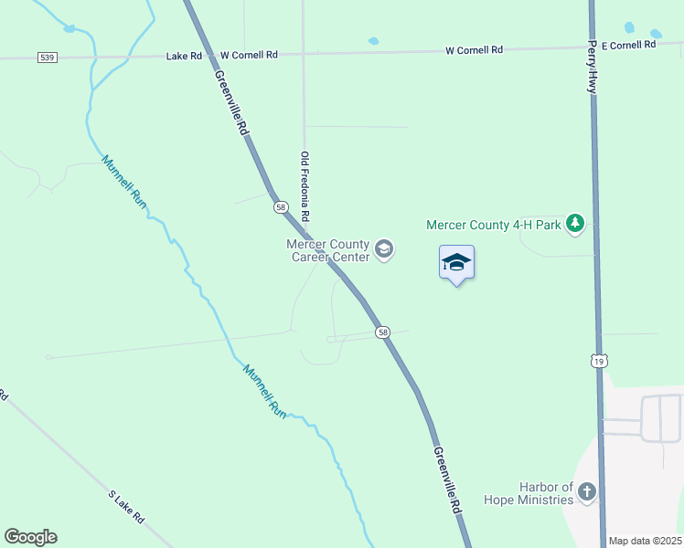 map of restaurants, bars, coffee shops, grocery stores, and more near 776 Greenville Road in Mercer