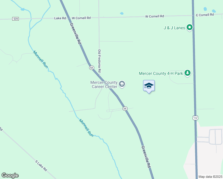 map of restaurants, bars, coffee shops, grocery stores, and more near 776 Greenville Road in Mercer