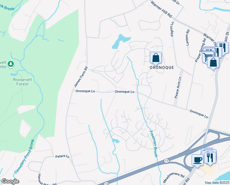 map of restaurants, bars, coffee shops, grocery stores, and more near 778b Quinnipiac Lane in Stratford