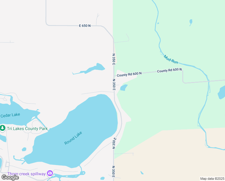 map of restaurants, bars, coffee shops, grocery stores, and more near 6006 County Road 350 East in Columbia City
