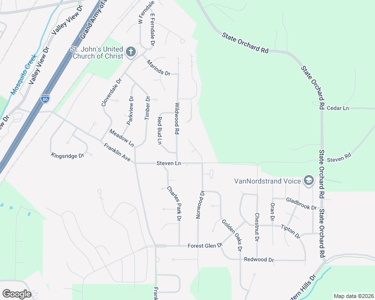 map of restaurants, bars, coffee shops, grocery stores, and more near 18 Norwood Drive in Council Bluffs