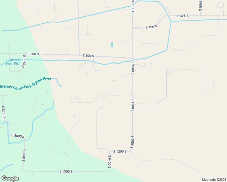 map of restaurants, bars, coffee shops, grocery stores, and more near 733 S 9500 E in Huntsville
