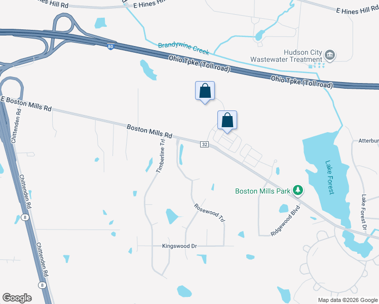 map of restaurants, bars, coffee shops, grocery stores, and more near 690 Boston Mills Road in Hudson